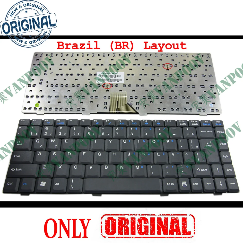 New Notebook Laptop Keyboard SEMP For Toshiba info STI IS1421 Is-1421 IS 1421 Black Brazil BR Version - K022405B1 BR V00
New Notebook Laptop Keyboard SEMP For Toshiba info STI IS1421 Is-1421 IS 1421 Black Brazil BR Version - K022405B1 BR V00