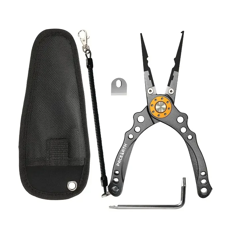 PACEARTH 7.87in Aluminum Fishing Pliers With Replacement Blades Saltwater Resistant Fishing Tools, Tungsten Carbide Cutters, Spl
PACEARTH 7.87in Aluminum Fishing Pliers With Replacement Blades Saltwater Resistant Fishing Tools, Tungsten Carbide Cutters, Spl