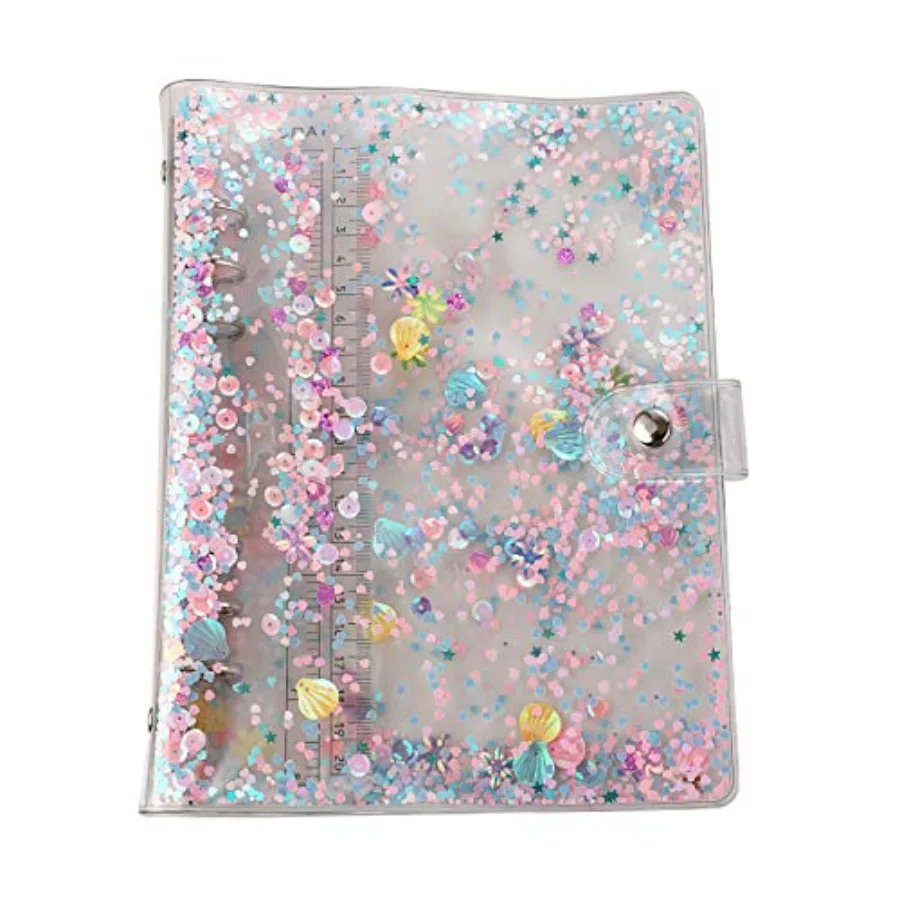 A5 6-Ring Loose Leaf Binder Cover PVC Glitter A5 Planner Cover Notebook Binder Refillable Notebook Shell 6.7"x9.2" for Round-Ri
A5 6-Ring Loose Leaf Binder Cover PVC Glitter A5 Planner Cover Notebook Binder Refillable Notebook Shell 6.7"x9.2" for Round-Ri