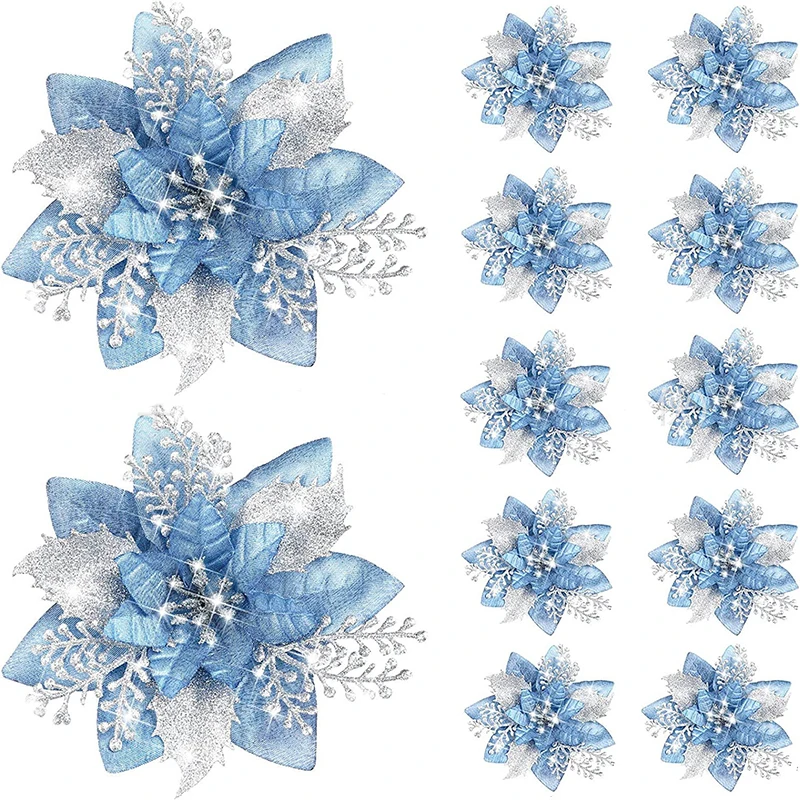 5pcs 14cm Glitter Artifical Christmas Flowers Mreey Christmas Tree Decoration Happy New Year Ornaments Xmas Fake Flowers Natal
5pcs 14cm Glitter Artifical Christmas Flowers Mreey Christmas Tree Decoration Happy New Year Ornaments Xmas Fake Flowers Natal
