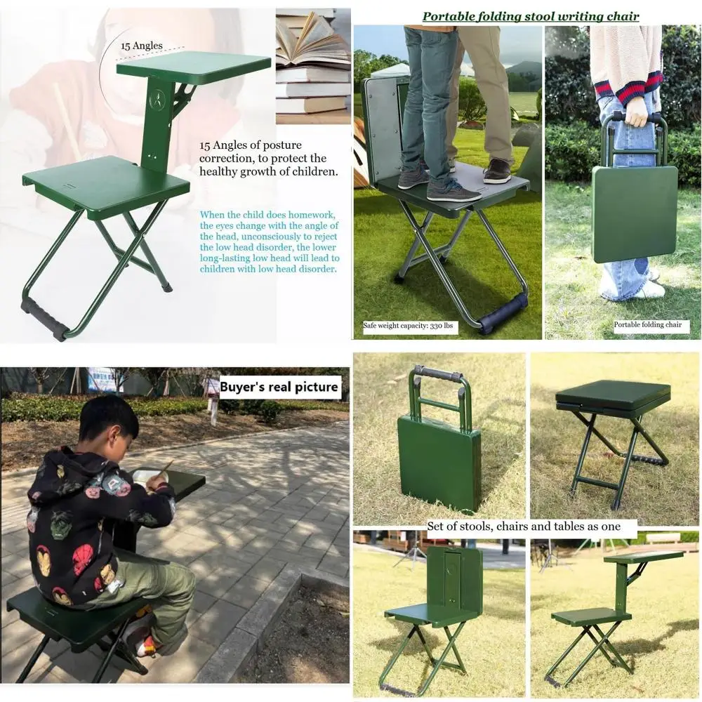 Folding Camping Chair Stool Portable Fishing Stool, Multi-Functional 3 in 1 Folding Chair with Side Table for Outdoor Camping, H
Folding Camping Chair Stool Portable Fishing Stool, Multi-Functional 3 in 1 Folding Chair with Side Table for Outdoor Camping, H