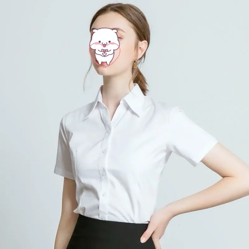 Women's Slim Fit Short Sleeve White Dress Shirt Formal Office Workwear Blouse
Women's Slim Fit Short Sleeve White Dress Shirt Formal Office Workwear Blouse