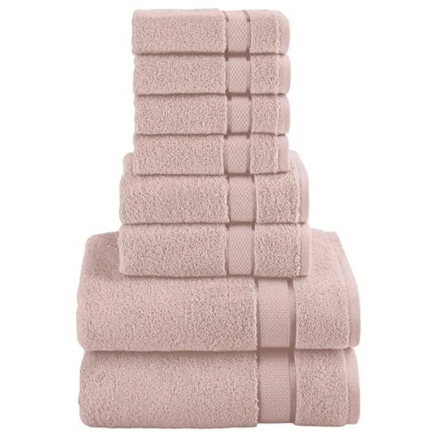 Premium Cotton 8-Piece Towel Set Includes 4 Washcloths 2 Hand Towels and 2 Bath Towels 100% Turkish Cotton - Highly Absorbent a
Premium Cotton 8-Piece Towel Set Includes 4 Washcloths 2 Hand Towels and 2 Bath Towels 100% Turkish Cotton - Highly Absorbent a