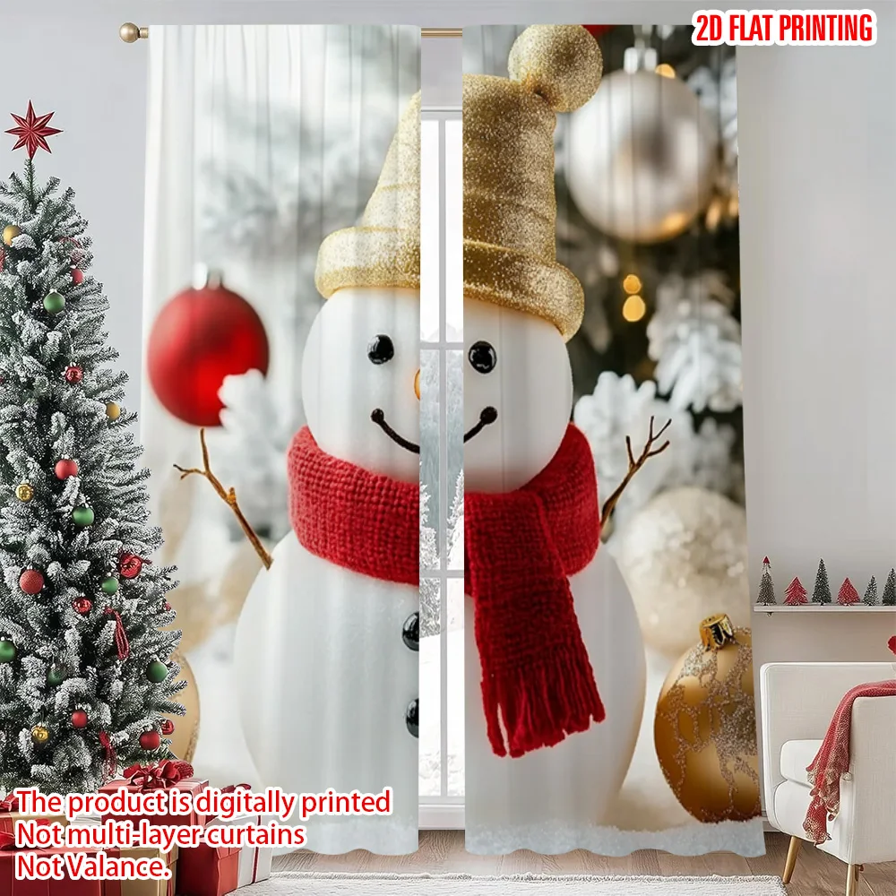 2pcs 2D flat printing Merry Christmas Drapes Snowman And Christmas Tree Machine Washable Polyester Without Electricity Spring
2pcs 2D flat printing Merry Christmas Drapes Snowman And Christmas Tree Machine Washable Polyester Without Electricity Spring