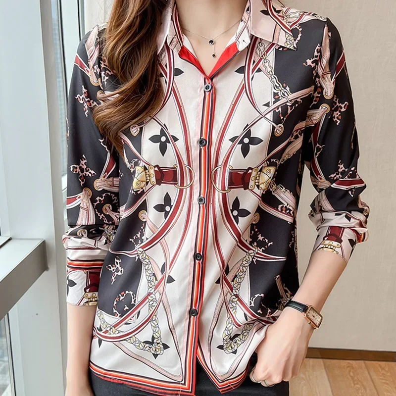 beautiful printing Blouses for women Tops Blusas Mujer New chic office ladies shirts
beautiful printing Blouses for women Tops Blusas Mujer New chic office ladies shirts