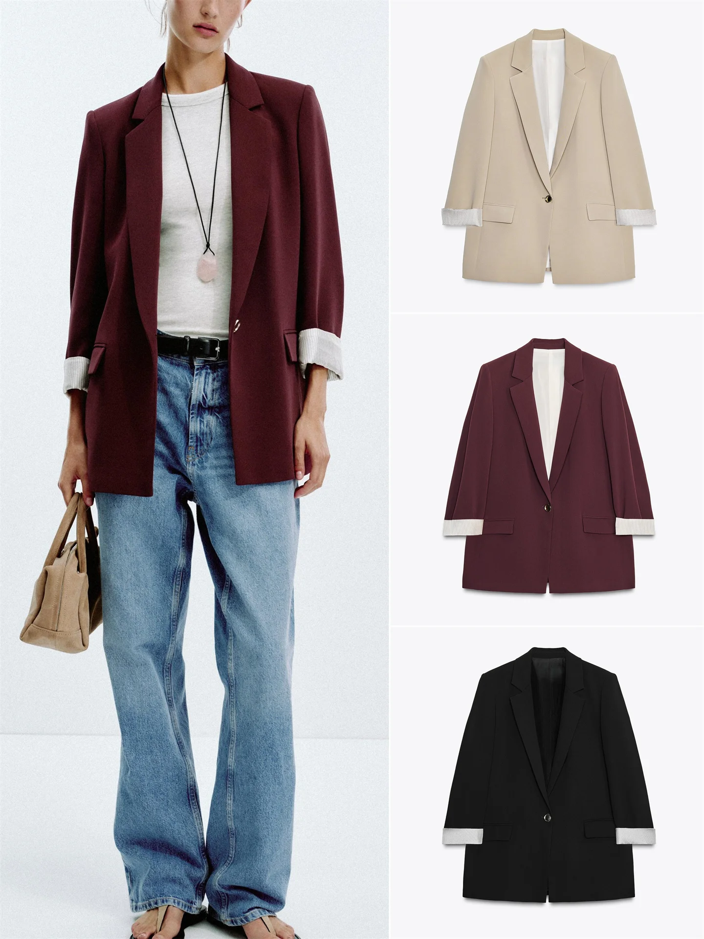 Модный полосатый длинный костюм-свек Jaet, женский повседневный свободный крой, осеннее новое поступление, элитный костюм с отложными манжетами на одной пуговице
Модный полосатый длинный костюм-свек Jaet, женский повседневный свободный крой, осеннее новое поступление, элитный костюм с отложными манжетами на одной пуговице