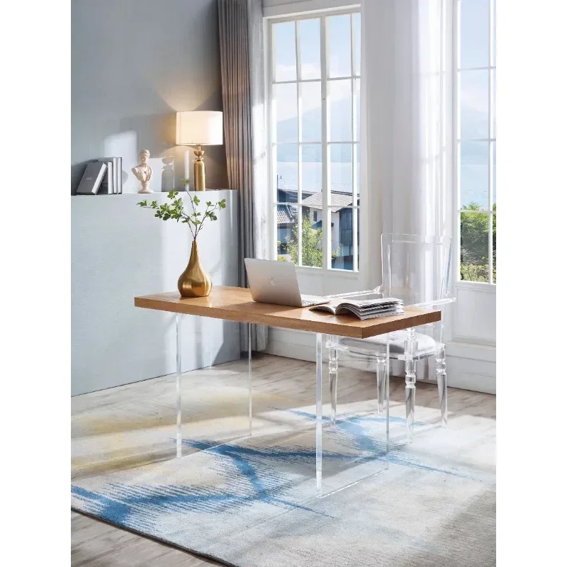 Acrylic desk designer's solid wood office desk, bedroom, living room, square table, Nordic minimalist computer desk, floating ta
Acrylic desk designer's solid wood office desk, bedroom, living room, square table, Nordic minimalist computer desk, floating ta