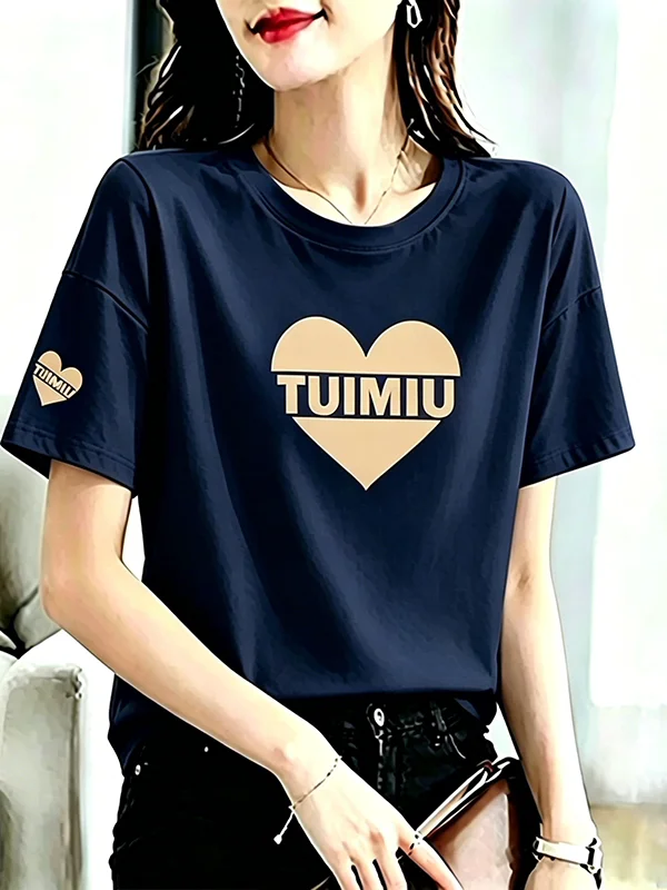 Slimming Floral Print Short Sleeve T-Shirt Women's Summer New Style Ultra Popular Age-Defying Top Ladies Half Sleeve Shirt
Slimming Floral Print Short Sleeve T-Shirt Women's Summer New Style Ultra Popular Age-Defying Top Ladies Half Sleeve Shirt