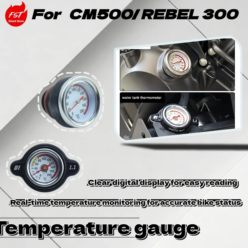 For CM300/CM500 Engine Monitoring Modified Accessories - Oil Temp Gauge, Oil Dipstick & Water Tank Temp Gauge
For CM300/CM500 Engine Monitoring Modified Accessories - Oil Temp Gauge, Oil Dipstick & Water Tank Temp Gauge