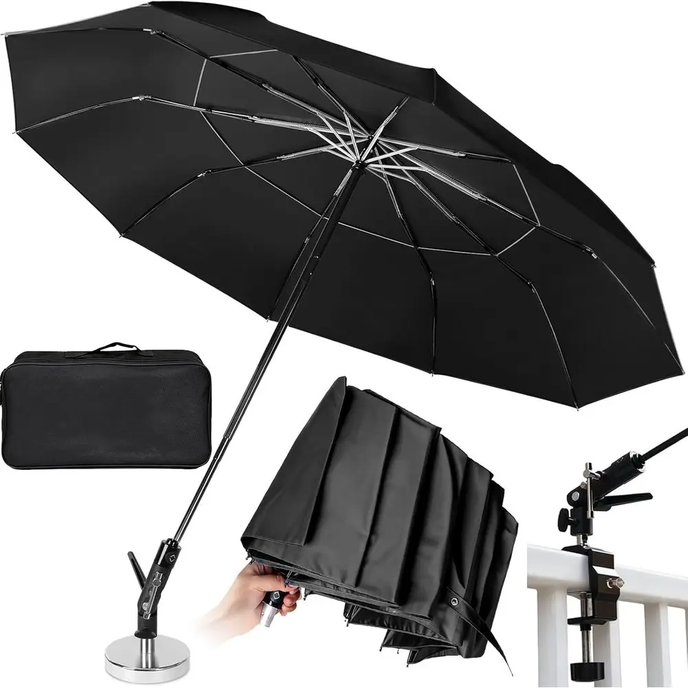 60 Heavy-Duty Magnetic Umbrella for Outdoor Work - 600lb Suction Base & Clamp, Dual Sun & Rain Protection, 180° Adjustable, Port
60 Heavy-Duty Magnetic Umbrella for Outdoor Work - 600lb Suction Base & Clamp, Dual Sun & Rain Protection, 180° Adjustable, Port