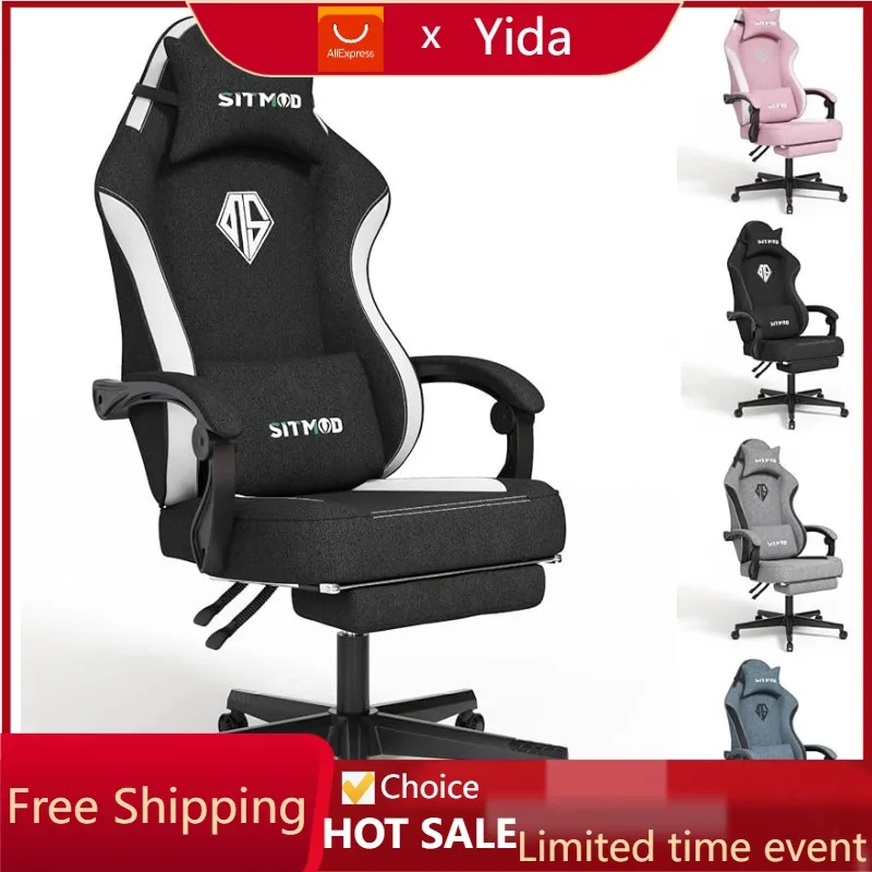 Gaming Chairs for Adults with Footrest-PC Computer Ergonomic Video Game Chair-Backrest and Seat Height Adjustable Swivel Task
Gaming Chairs for Adults with Footrest-PC Computer Ergonomic Video Game Chair-Backrest and Seat Height Adjustable Swivel Task
