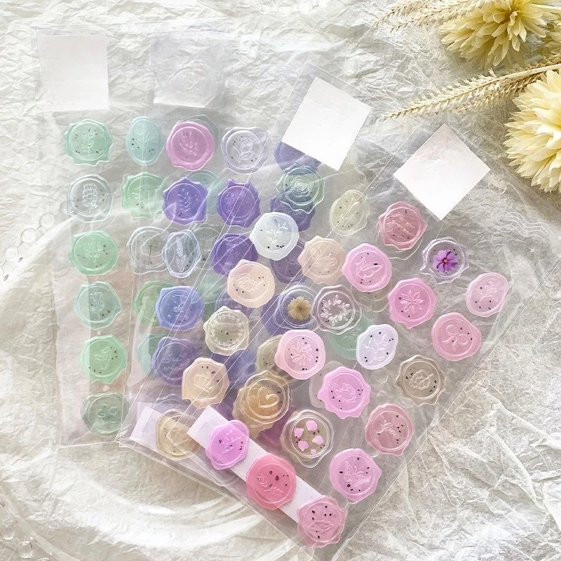 Candy Tone Clear Jelly Wax Seal Stickers Self-Adhesive Vintage Wax Stamp Decals Decorative Sealing Labels Perfect For Wedding Invites, Gift Packaging, Letters, Scrapbooks, Journals And Planner DIY Craft Projects
Candy Tone Clear Jelly Wax Seal Stickers Self-Adhesive Vintage Wax Stamp Decals Decorative Sealing Labels Perfect For Wedding Invites, Gift Packaging, Letters, Scrapbooks, Journals And Planner DIY Craft Projects