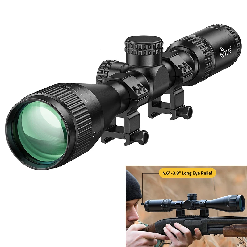 CVLIFE 3-9x40 AO Rifle Scope SFP Hunting Riflescope with Parallax Adjustment and 20mm Scope Rings Optic Sight for Picatinny Rail
CVLIFE 3-9x40 AO Rifle Scope SFP Hunting Riflescope with Parallax Adjustment and 20mm Scope Rings Optic Sight for Picatinny Rail