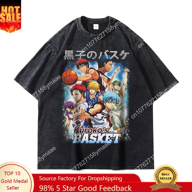 Anime Kurokos Basketball T-shirts Oversized Vintage Washed Kuroko Tetsuya T Shirt Streetwear Manga Aomine Daiki Tops Tees Men
Anime Kurokos Basketball T-shirts Oversized Vintage Washed Kuroko Tetsuya T Shirt Streetwear Manga Aomine Daiki Tops Tees Men