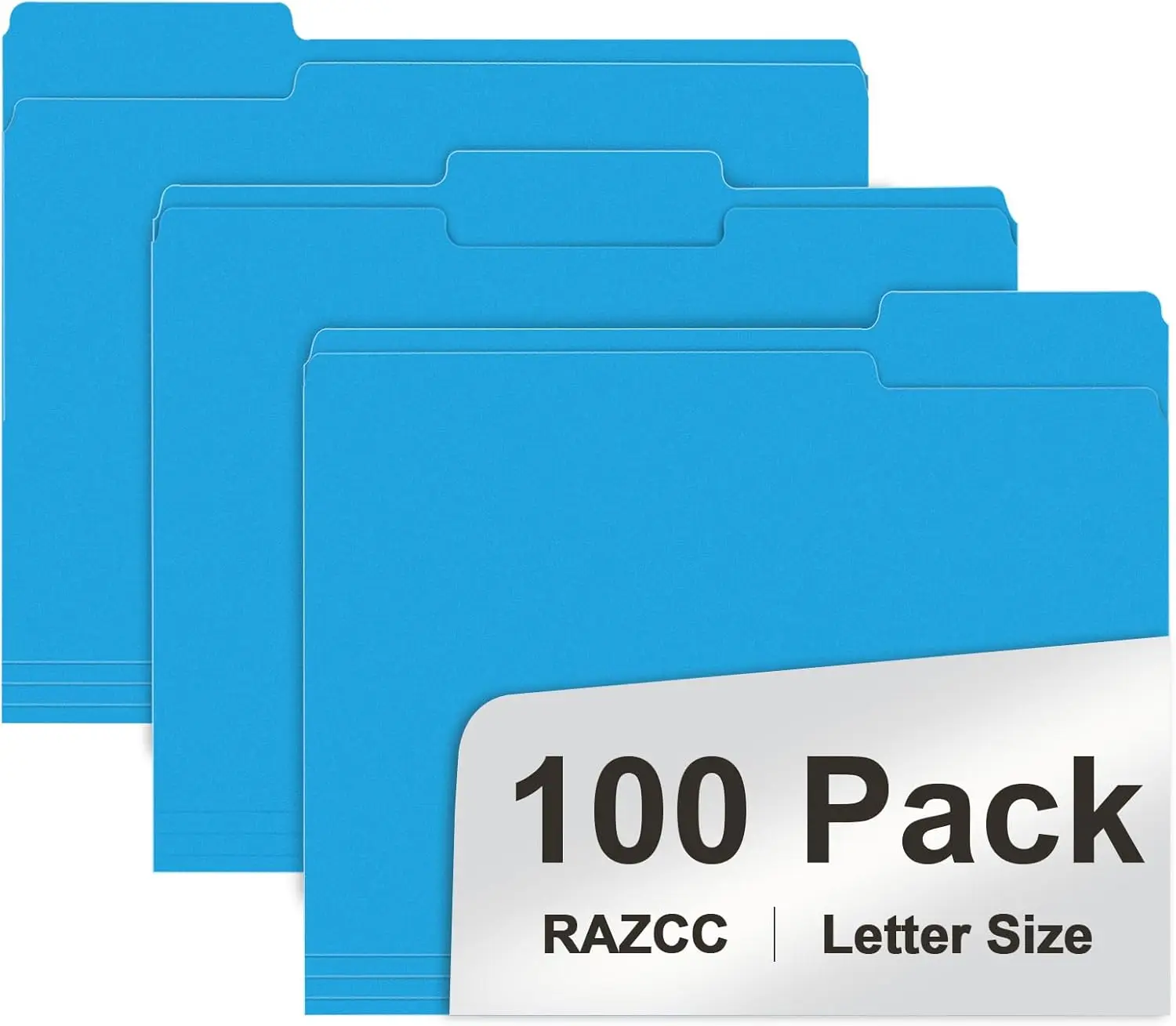 100 Pack Blue File Folders with 1/3 Cut Tabs, Letter Size for Easy Organizing and Storage
100 Pack Blue File Folders with 1/3 Cut Tabs, Letter Size for Easy Organizing and Storage