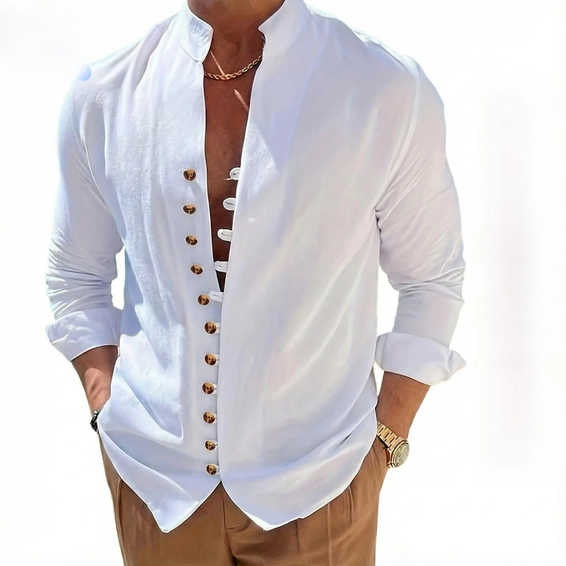 Men's Retro Cotton Linen Loose Long Sve irt Casual Comfortable Breathable Summer Faion Classic Sle Button down
Men's Retro Cotton Linen Loose Long Sve irt Casual Comfortable Breathable Summer Faion Classic Sle Button down
