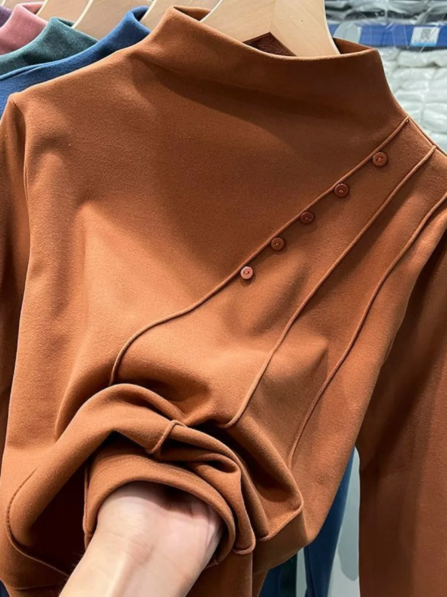 plus Size Women's Fleece Lined Half High Collar Base Shirt Autumn Winter Fashionable Inner Wear T-Shirt Knee Protection Healt...
plus Size Women's Fleece Lined Half High Collar Base Shirt Autumn Winter Fashionable Inner Wear T-Shirt Knee Protection Healt...