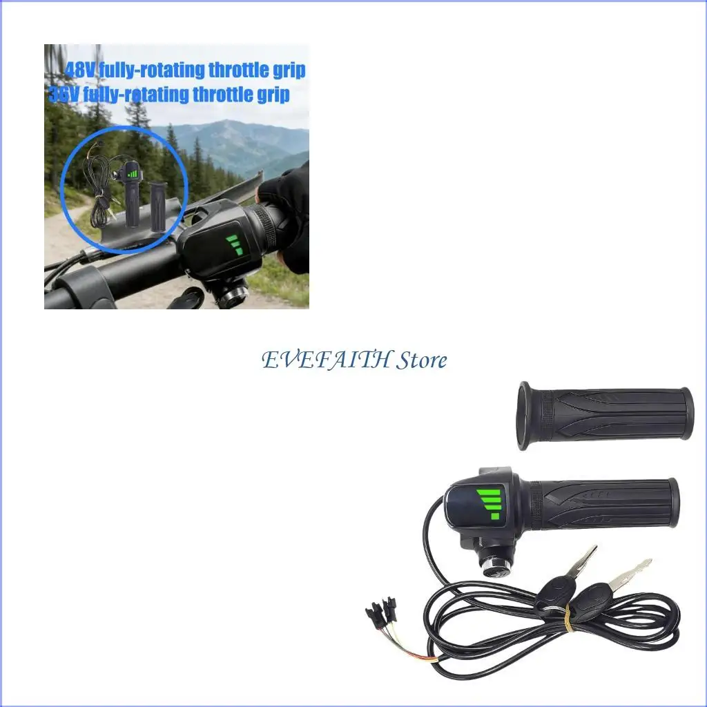 124B Antislip Rubber Grip Twist Throttle with LCD Speed Display For Electric Bike
124B Antislip Rubber Grip Twist Throttle with LCD Speed Display For Electric Bike