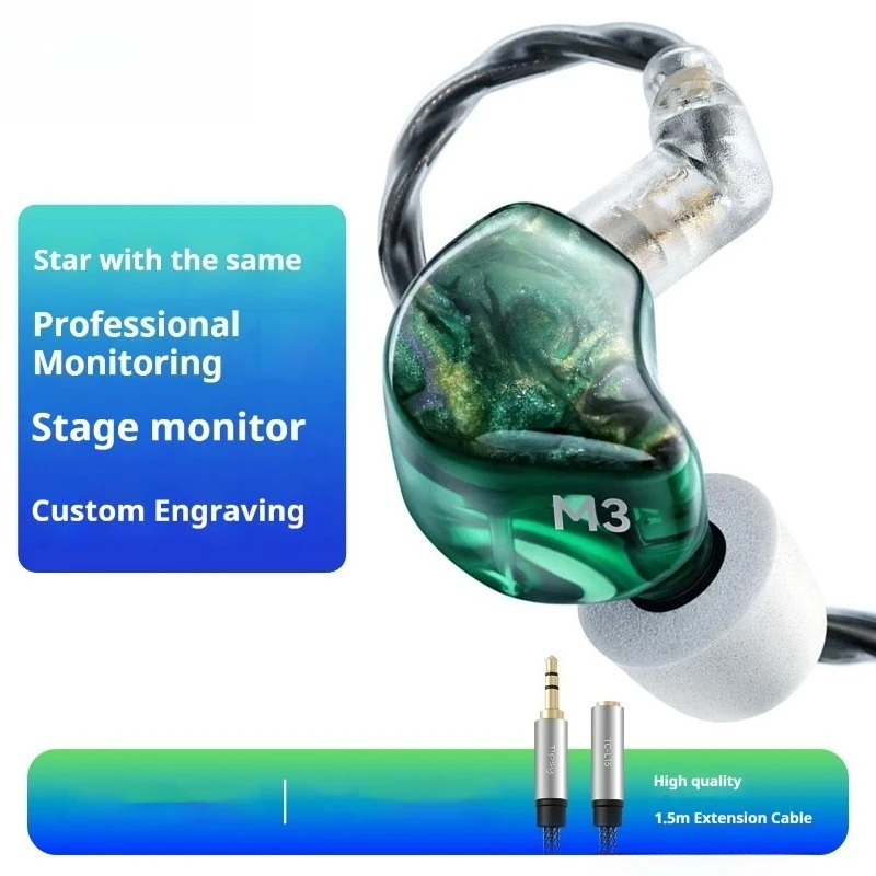 M3 Monitoring Earphones In Ear Wired with High Resolution Professional Stage Singer Headsets IPX Waterproof Earplugs
M3 Monitoring Earphones In Ear Wired with High Resolution Professional Stage Singer Headsets IPX Waterproof Earplugs