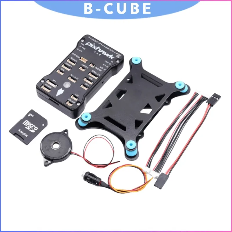 B-CUBE Pixhawk PX4 2.4.8 Flight Controller Complete Set with Shock Absorber, PPM Encoder, Safety Switch, Buzzer, I2C & 4G SD
B-CUBE Pixhawk PX4 2.4.8 Flight Controller Complete Set with Shock Absorber, PPM Encoder, Safety Switch, Buzzer, I2C & 4G SD