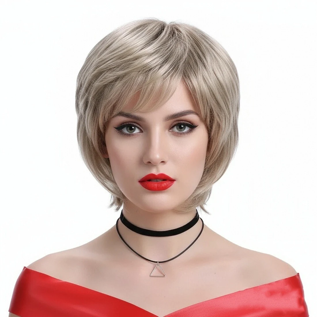 Fashion Party Wigs Short Pixie Cut Wigs for Women Gold Brown Heat Resistant Syntheitc Natural Wigs with Bangs Mommy Wigs
Fashion Party Wigs Short Pixie Cut Wigs for Women Gold Brown Heat Resistant Syntheitc Natural Wigs with Bangs Mommy Wigs