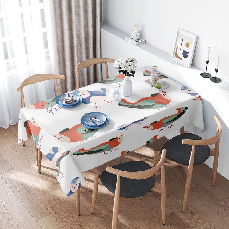 Modern Cartoon Print Tablecloth Set for Kitchen Dining Room Decoration White Red Blue Green Colorful Pattern Placemats with Tass
Modern Cartoon Print Tablecloth Set for Kitchen Dining Room Decoration White Red Blue Green Colorful Pattern Placemats with Tass