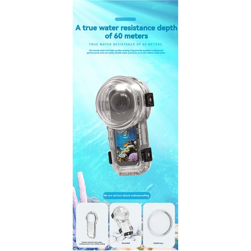 B34B-For Insta360 X5 60M Waterproof Case Invisible Diving Shell Underwater Protective Case For Insta360 X5 Action Camera
B34B-For Insta360 X5 60M Waterproof Case Invisible Diving Shell Underwater Protective Case For Insta360 X5 Action Camera