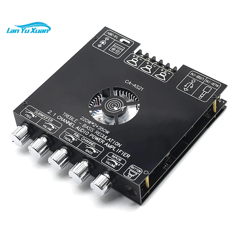 CA-AS21 New Condition 2.1 Channel Digital Power Amplifier Board Module 220W*2+350W High Low Tone Subwoofer TPA3255 BT Home Audio
CA-AS21 New Condition 2.1 Channel Digital Power Amplifier Board Module 220W*2+350W High Low Tone Subwoofer TPA3255 BT Home Audio
