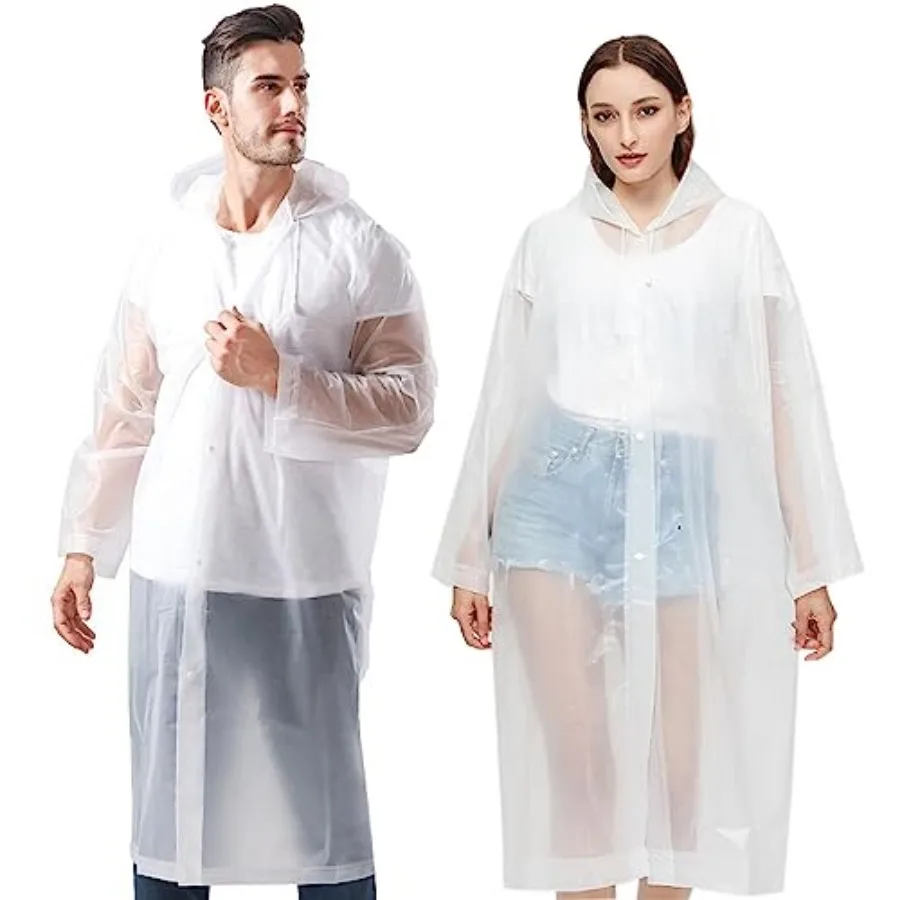 Reusable Adults Rain Ponchos, 2 Pcs EVA Portable Raincoats for Women Men with Hood for Disney Outdoor
Reusable Adults Rain Ponchos, 2 Pcs EVA Portable Raincoats for Women Men with Hood for Disney Outdoor