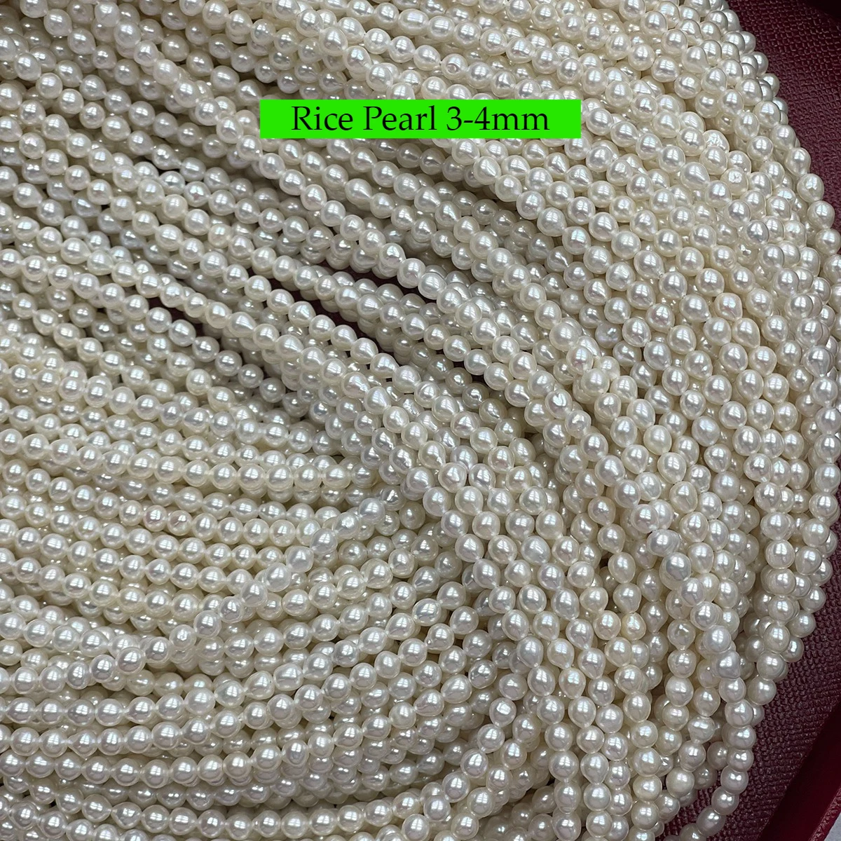 Rice Pearl Natural Freshwater Pear 3-4mm For Jewelry Making DIY Necklace Earrings Bracelet Chains Accessory
Rice Pearl Natural Freshwater Pear 3-4mm For Jewelry Making DIY Necklace Earrings Bracelet Chains Accessory
