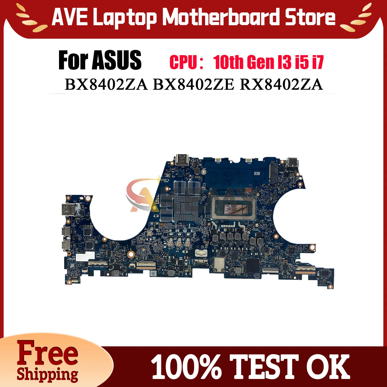 UX8402ZA Laptop Motherboard For ASUS UX840ZA BX8402ZA UX840ZC BX8402ZE RX8402ZA UX840ZE UX8402 Mainboard With 10th Gen I3 i5 i7
UX8402ZA Laptop Motherboard For ASUS UX840ZA BX8402ZA UX840ZC BX8402ZE RX8402ZA UX840ZE UX8402 Mainboard With 10th Gen I3 i5 i7