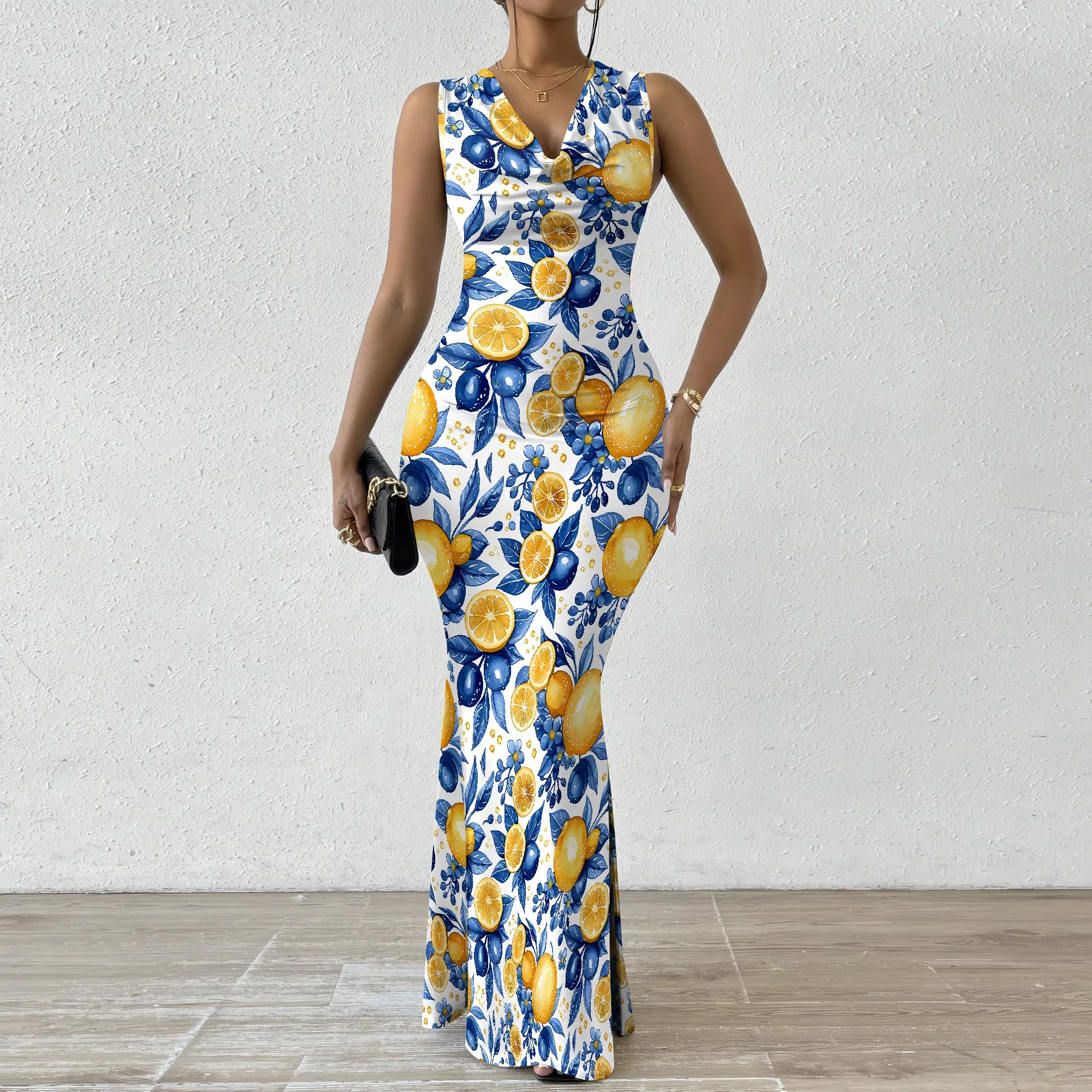 Lemon Floral Print Bodycon Maxi Dress XS-2XL - Vibrant Dress for Summer Vacations, Garden Parties & Casual Days
Lemon Floral Print Bodycon Maxi Dress XS-2XL - Vibrant Dress for Summer Vacations, Garden Parties & Casual Days
