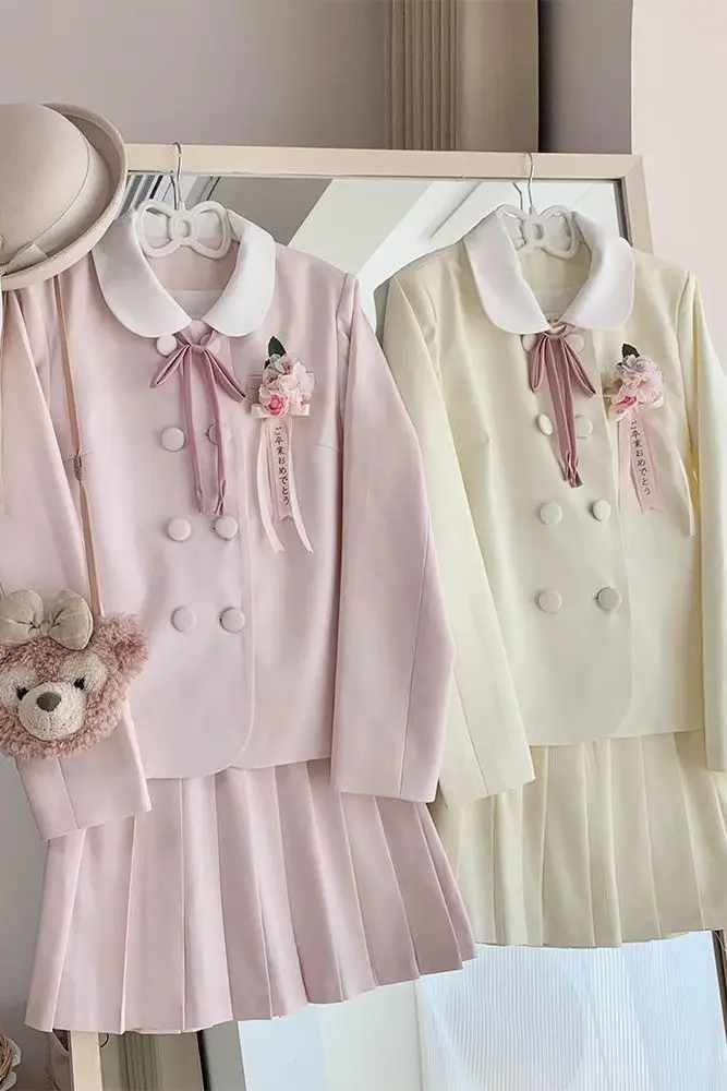 Japan New Autumn Clothing Japanese College Style Design Showa Retro Jk Small Suit Suit Half Skirt Suit
Japan New Autumn Clothing Japanese College Style Design Showa Retro Jk Small Suit Suit Half Skirt Suit