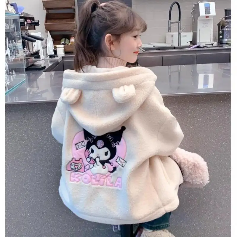 Toddler New Sanrio Cartoon Velvet Coat Kuromi Girl Cotton Clothes Autumn and Winter Flannel Hello Kitty Hooded Sweatshirt Gift
Toddler New Sanrio Cartoon Velvet Coat Kuromi Girl Cotton Clothes Autumn and Winter Flannel Hello Kitty Hooded Sweatshirt Gift