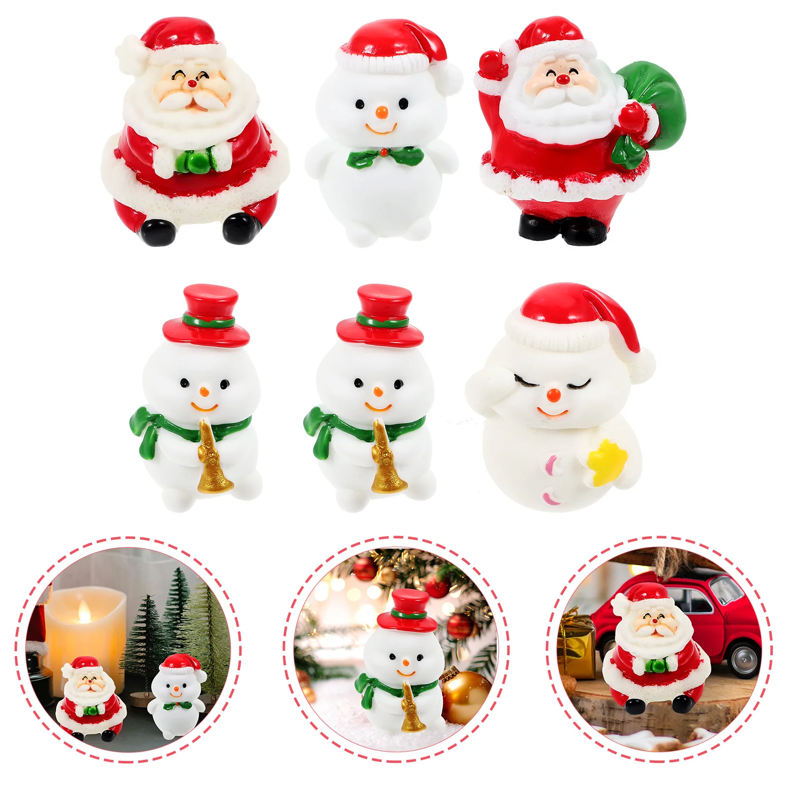 6Pcs Christmas Resin Miniature Snowman Ornament Micro Landscape Xmas Table Decor Resin Christmas Mini Ornament
6Pcs Christmas Resin Miniature Snowman Ornament Micro Landscape Xmas Table Decor Resin Christmas Mini Ornament