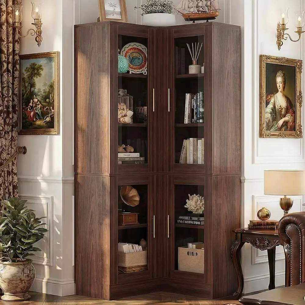 70 Tall 6-Tier LED Lighted Bookshelf for Home or Office in Black Walnut Finish
70 Tall 6-Tier LED Lighted Bookshelf for Home or Office in Black Walnut Finish
