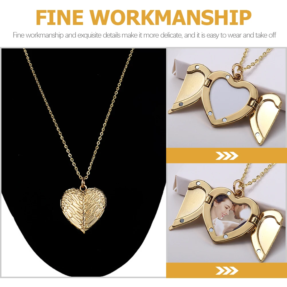 Heart Locket Photo Necklace Personalized Picture Locket Necklace Alloy Heart Pendant Jewelry Unique Gift for Valentine Birthday 
Heart Locket Photo Necklace Personalized Picture Locket Necklace Alloy Heart Pendant Jewelry Unique Gift for Valentine Birthday