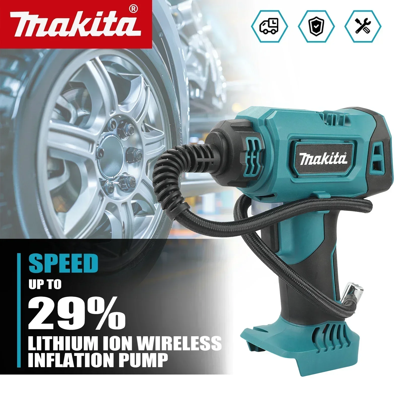 NEW 2026 Makita DYS60 Automatic Air Pump,Cordless Tire Inflator,Lightweight Compressor,Makita 18V Battery Compatible
NEW 2026 Makita DYS60 Automatic Air Pump,Cordless Tire Inflator,Lightweight Compressor,Makita 18V Battery Compatible