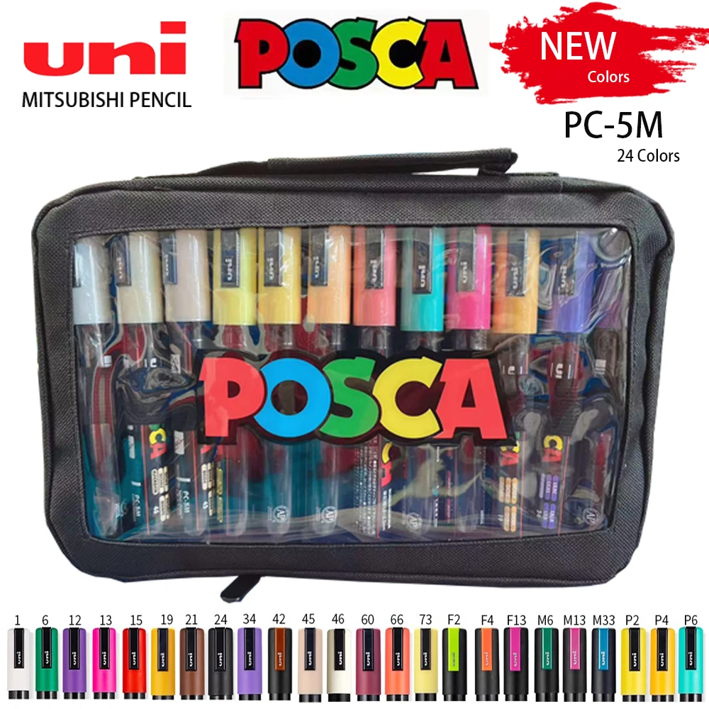 Новый 24-цветный японский маркер UNI Posca PC-5M, полноцветные маркеры, художественные принадлежности, канцелярские принадлежности, живопись, граффити, чехол для телефона, бумага для шин
Новый 24-цветный японский маркер UNI Posca PC-5M, полноцветные маркеры, художественные принадлежности, канцелярские принадлежности, живопись, граффити, чехол для телефона, бумага для шин