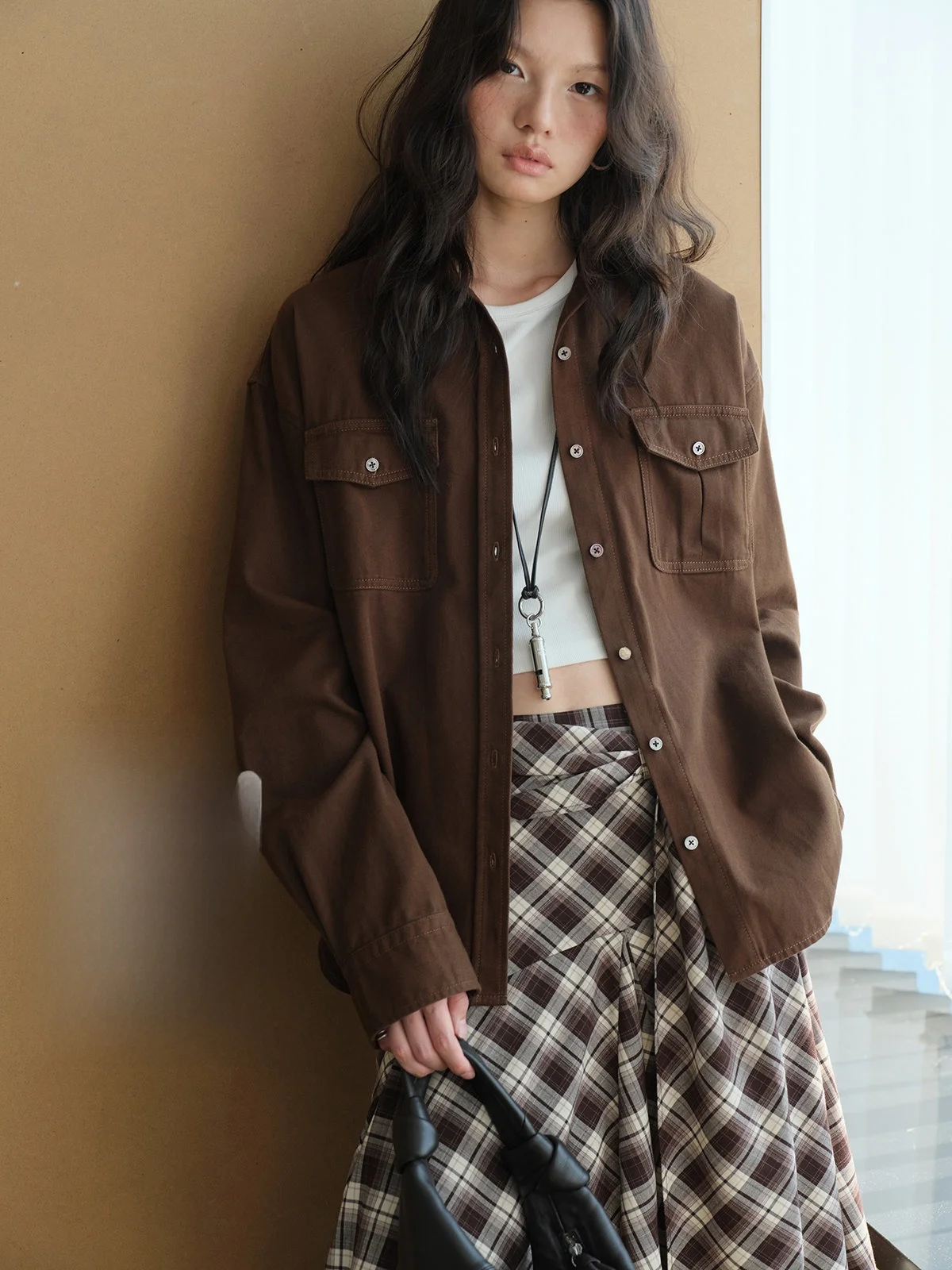 JUSLIN 7OZ Heavy Du Fried Salt Denim Women's Casual Sle Long Sve irt Square Collar Button ape Cotton Pure Color
JUSLIN 7OZ Heavy Du Fried Salt Denim Women's Casual Sle Long Sve irt Square Collar Button ape Cotton Pure Color