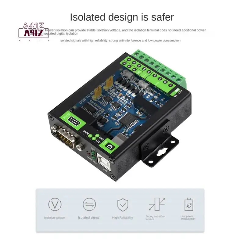 A41Z-Waveshare FT232RNL Industrial Digital Isolated USB Converter 300Bps-3Mbps Communication Rate
A41Z-Waveshare FT232RNL Industrial Digital Isolated USB Converter 300Bps-3Mbps Communication Rate