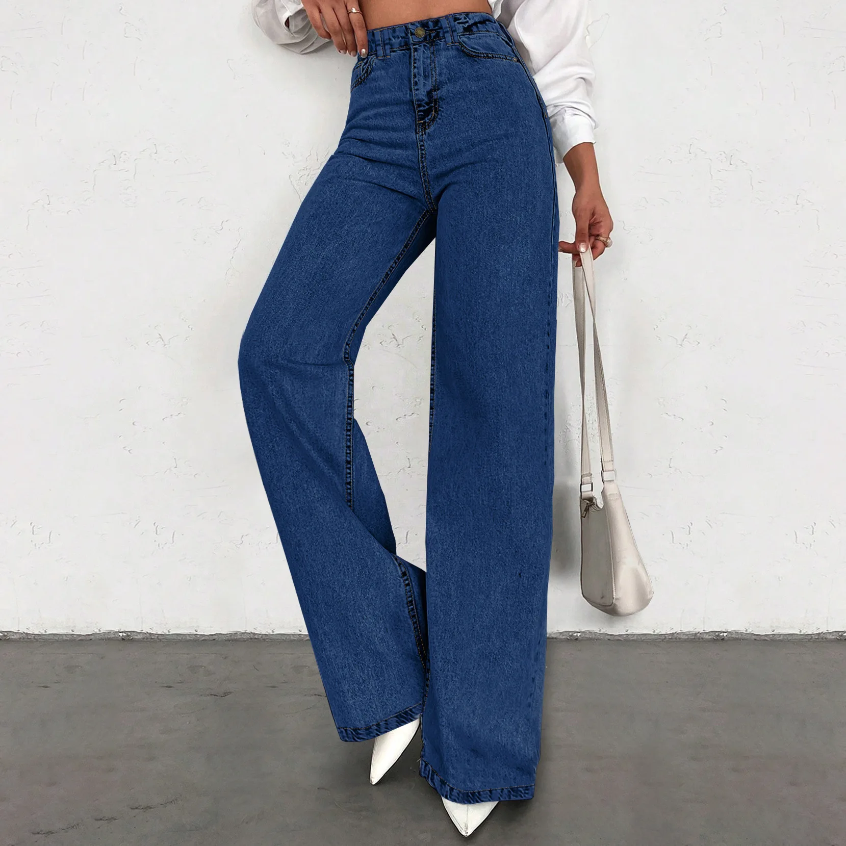 Washed Pure Straight Leg Jeans Loose Fit Versatile Wide Leg Pants High Waist Comfortable Casual Cross-Border Style for Youth
Washed Pure Straight Leg Jeans Loose Fit Versatile Wide Leg Pants High Waist Comfortable Casual Cross-Border Style for Youth