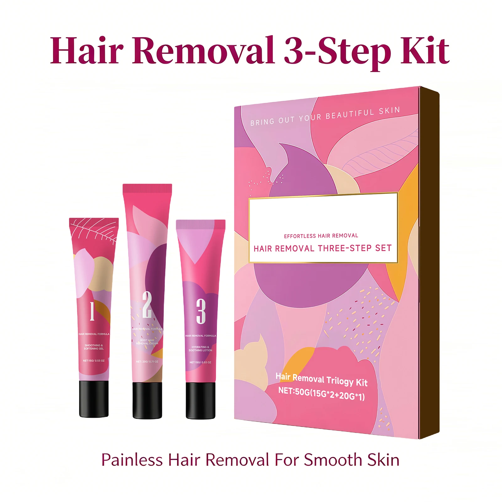 Facial Hair Removal 3-Step Set for Sensitive Skin Gentle Painless Depilatory Care Before and After Hair Removal Soothing Lotion
Facial Hair Removal 3-Step Set for Sensitive Skin Gentle Painless Depilatory Care Before and After Hair Removal Soothing Lotion
