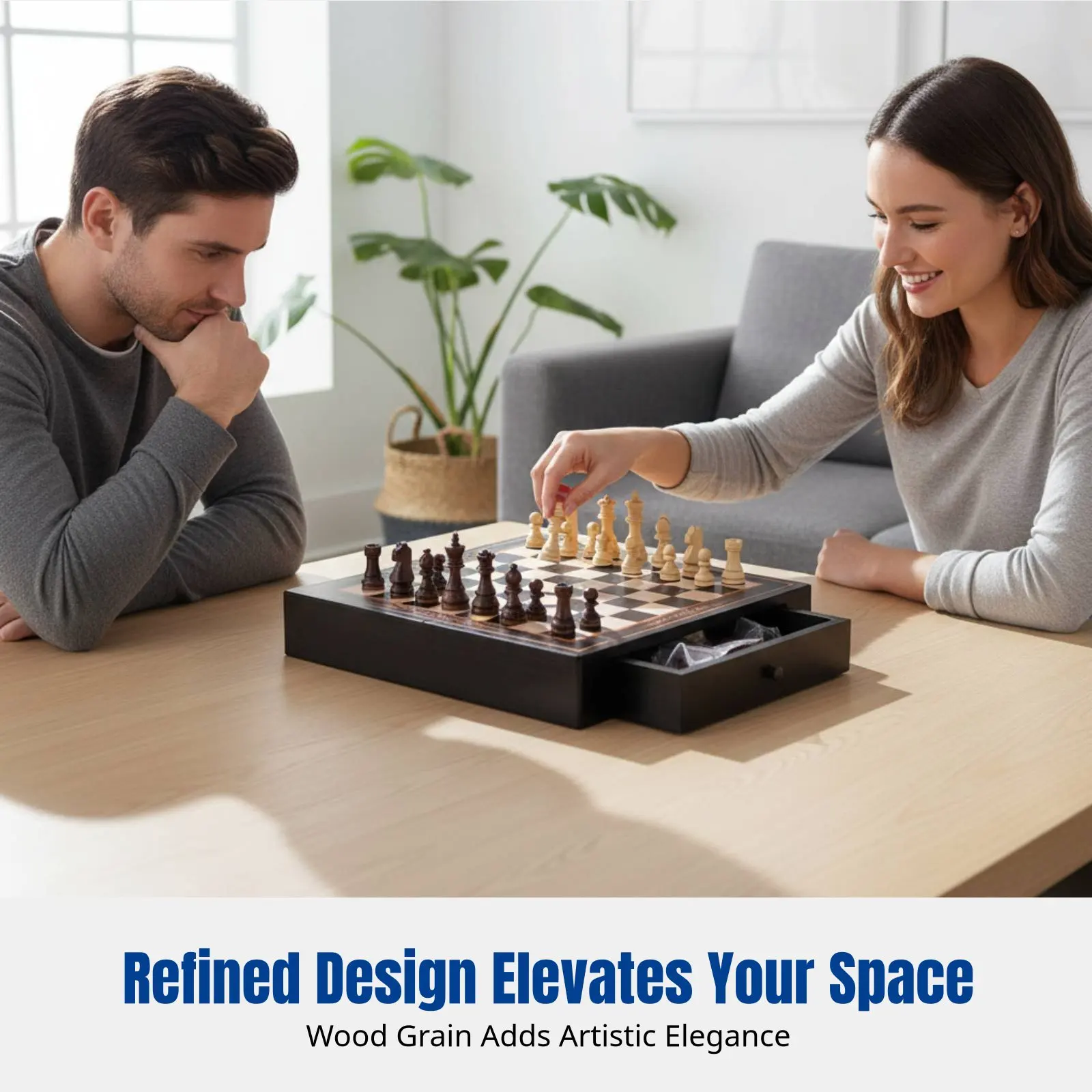 Portable Wooden Chess Board, Desktop Educational Strategy Game, Bulk
Portable Wooden Chess Board, Desktop Educational Strategy Game, Bulk