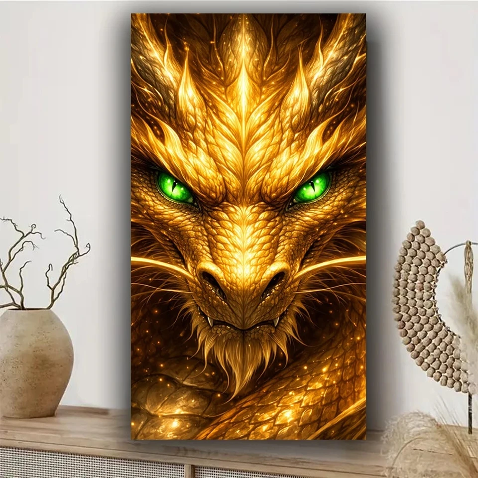 Large Size Amazing Golden Dragon Diy diamond painting New cross stitch kit diamond art Animal Picture For Home Decor Gift
Large Size Amazing Golden Dragon Diy diamond painting New cross stitch kit diamond art Animal Picture For Home Decor Gift