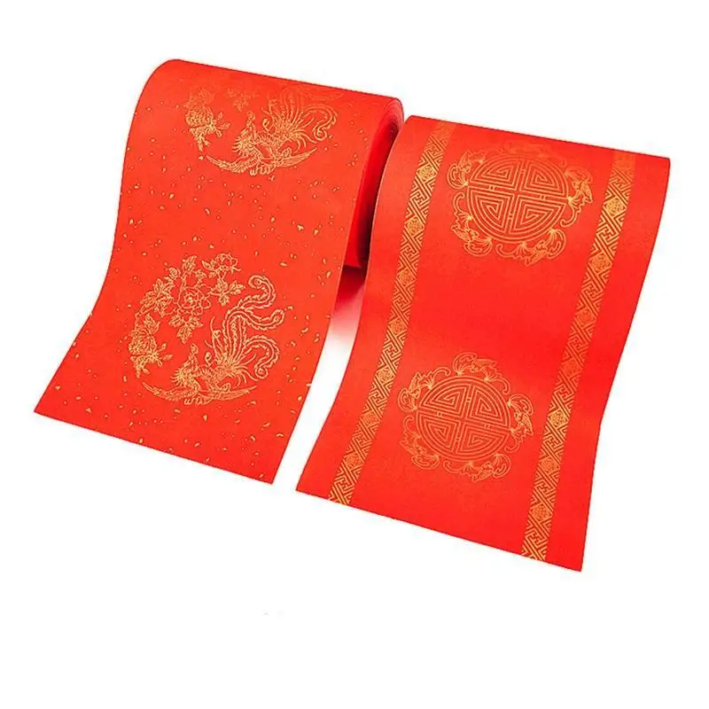 Chinese Spring Festival Couplets Red Rice Paper Xuan Paper with Dragon Phoenix Calligraphy Brushes Writing Half-Ripe Xuan Paper
Chinese Spring Festival Couplets Red Rice Paper Xuan Paper with Dragon Phoenix Calligraphy Brushes Writing Half-Ripe Xuan Paper