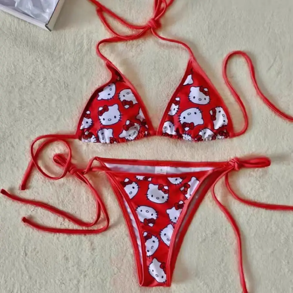 Аниме Y2K Hello Kitty, женский купальник-бикини, костюм Sanrioed Kawaii, сексуальное горячее девушки, милое розовое нижнее белье, бюстгальтер, трусики, пляжное море
Аниме Y2K Hello Kitty, женский купальник-бикини, костюм Sanrioed Kawaii, сексуальное горячее девушки, милое розовое нижнее белье, бюстгальтер, трусики, пляжное море