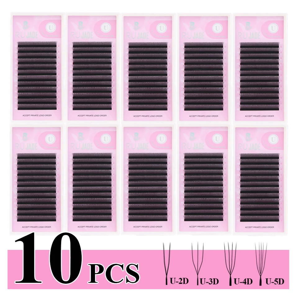 10 Trays U-shaped Eyelash Extensions Handmade Soft U Shape W Bloom Lashes Premade Fans U3D U5D Brown 4DW False Eyelash Wholesale
10 Trays U-shaped Eyelash Extensions Handmade Soft U Shape W Bloom Lashes Premade Fans U3D U5D Brown 4DW False Eyelash Wholesale