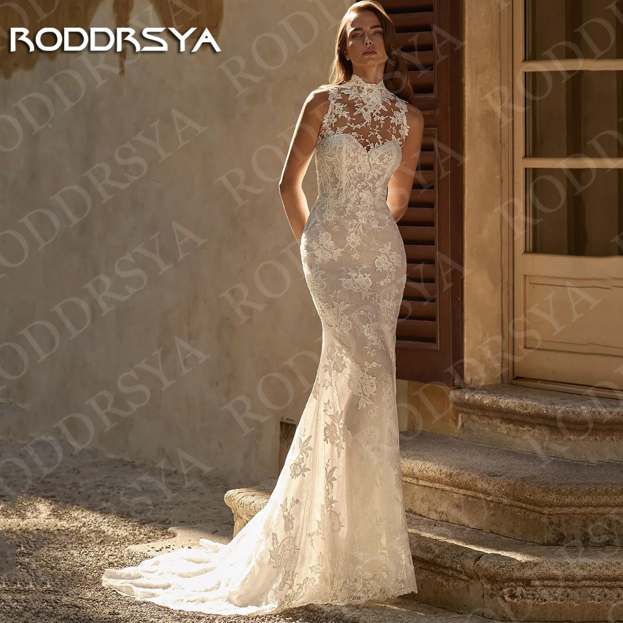 RODDRSYA Lace Mermaid Wedding Dress Backless Vintage High Neck Sleeveless Appliques Bridal Dress Customized vestidos de noiva
RODDRSYA Lace Mermaid Wedding Dress Backless Vintage High Neck Sleeveless Appliques Bridal Dress Customized vestidos de noiva