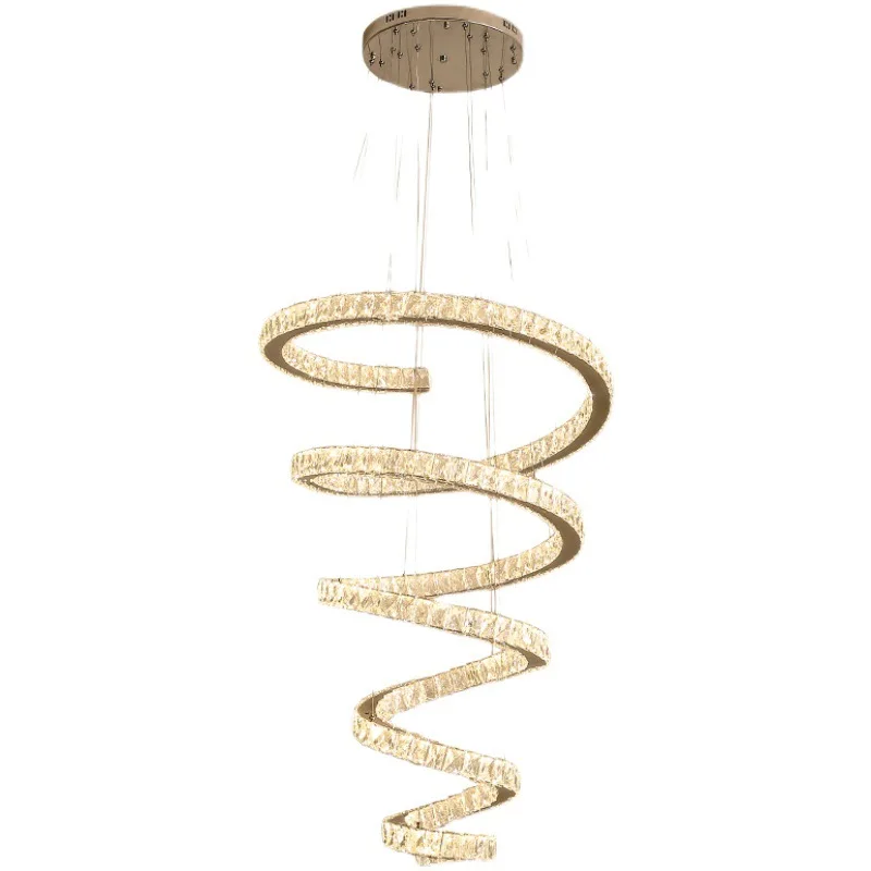 Duplex building chandelier modern simple atmosphere light luxury crystal lamp empty villa loft
Duplex building chandelier modern simple atmosphere light luxury crystal lamp empty villa loft